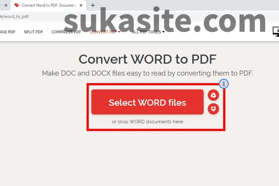 Cara convert word ke pdf dengan lovePDF 1