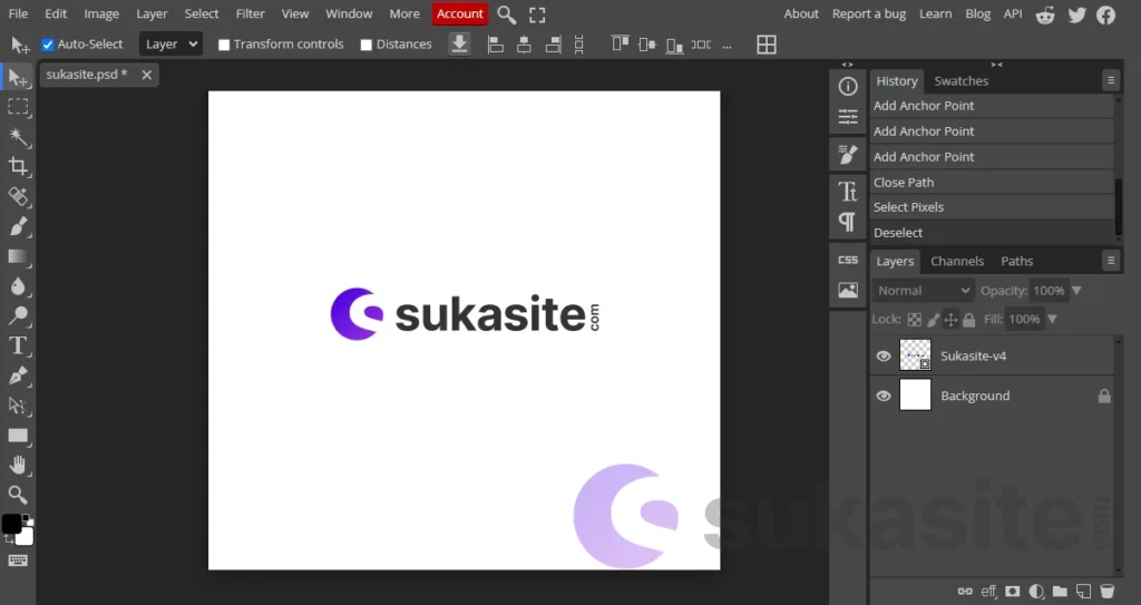 Aplikasi Pembuat Logo Online Photopea